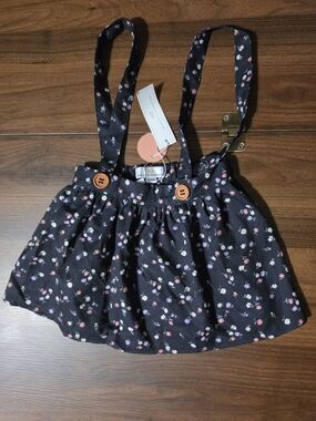 Bailey's Blossoms - Girl's Floral Suspender Skirt